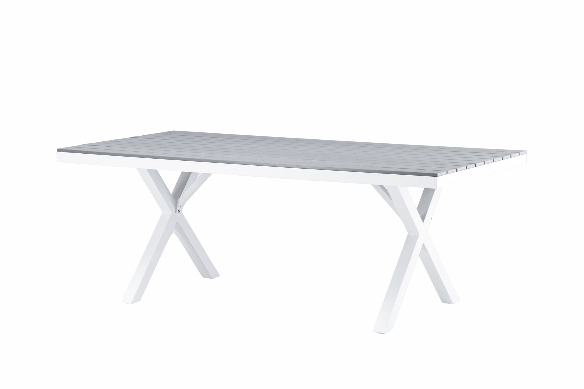 Venture Home Garcia Diningbord Alumnium - White / Light Grey Aintwood / Rectangular 100*200*