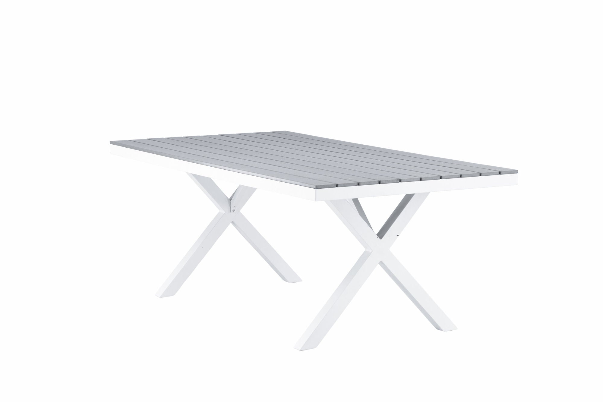 Venture Home Garcia Diningbord Alumnium - White / Light Grey Aintwood / Rectangular 100*200*