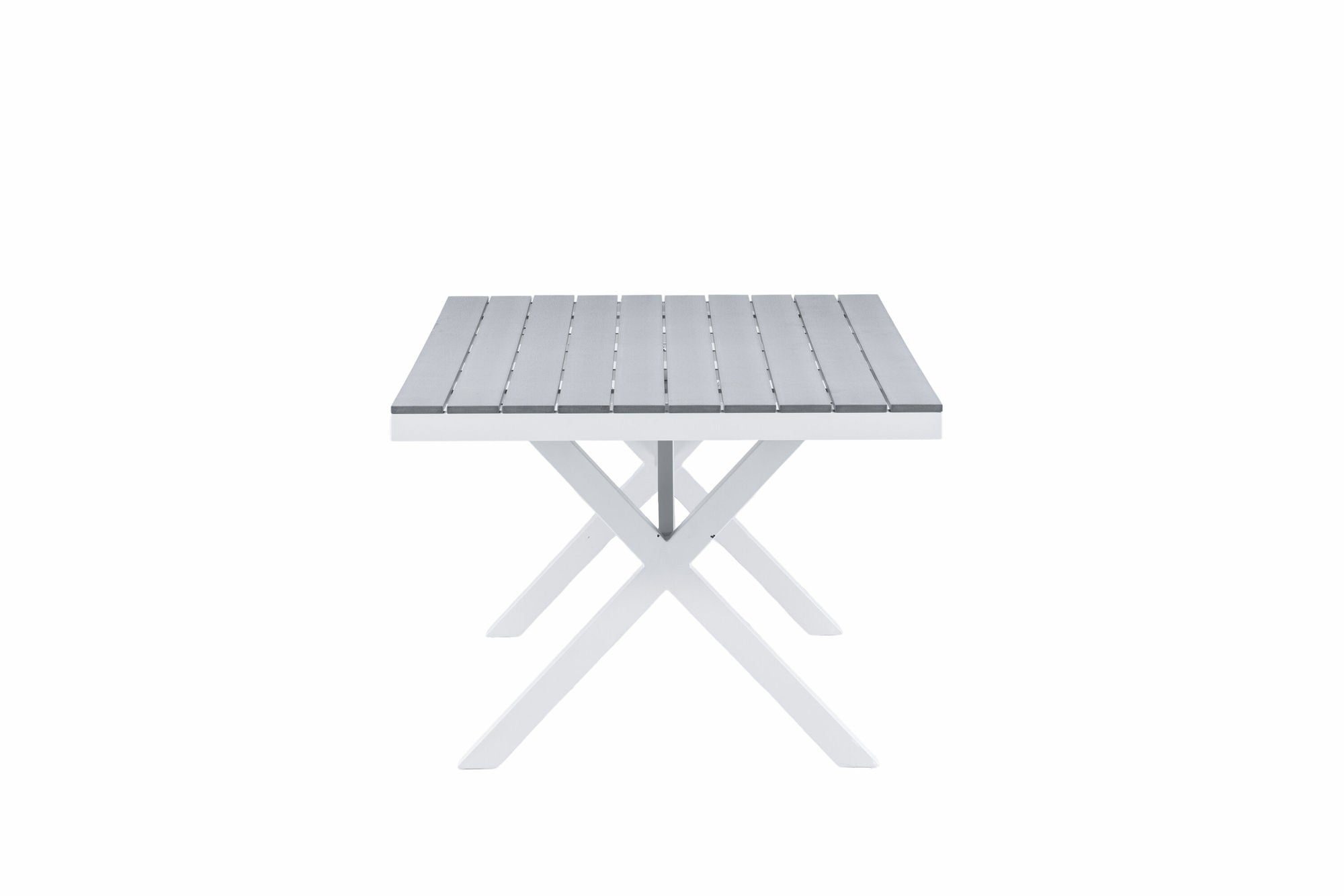 Venture Home Garcia Diningbord Alumnium - White / Light Grey Aintwood / Rectangular 100*200*