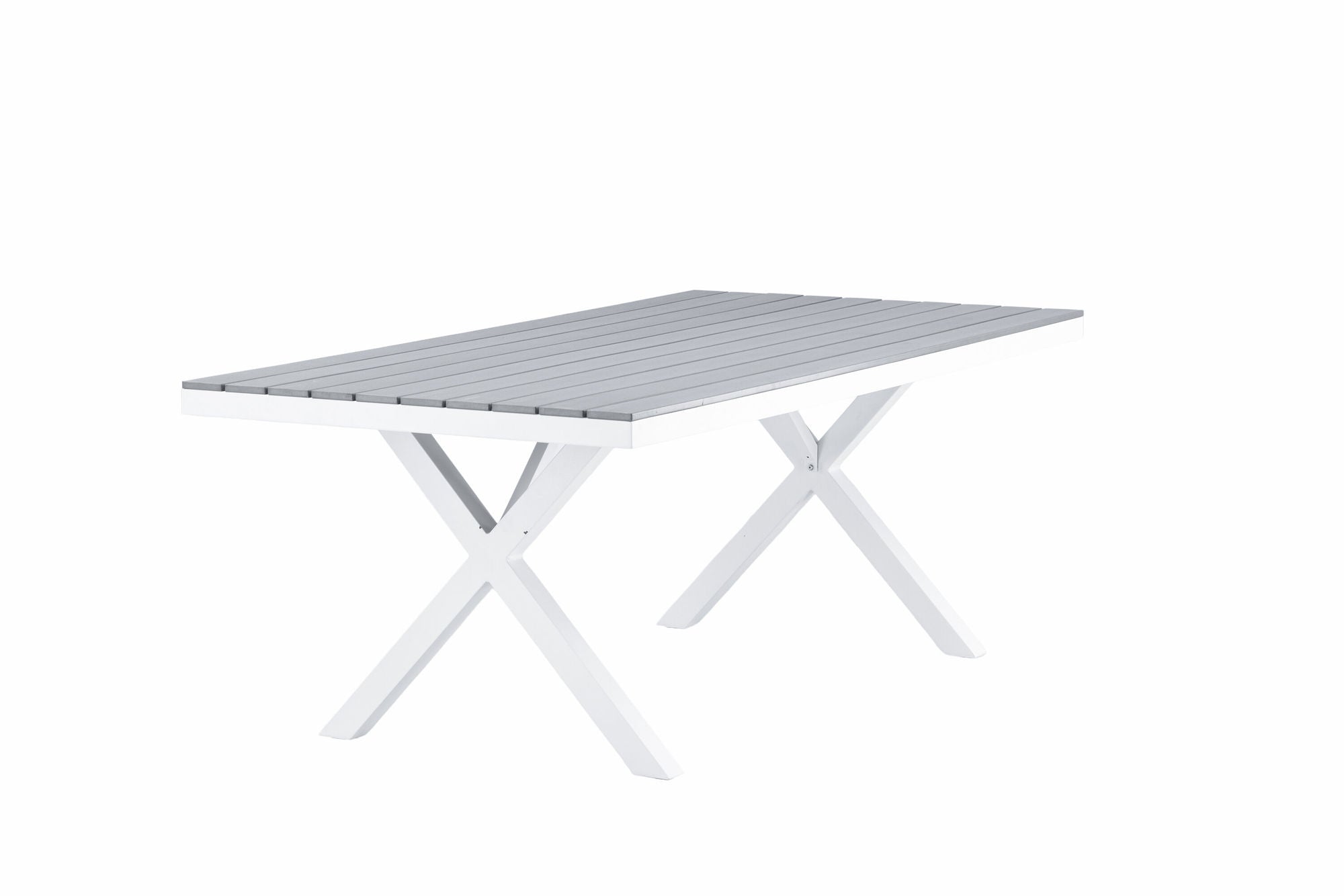 Venture Home Garcia Diningbord Alumnium - White / Light Grey Aintwood / Rectangular 100*200*