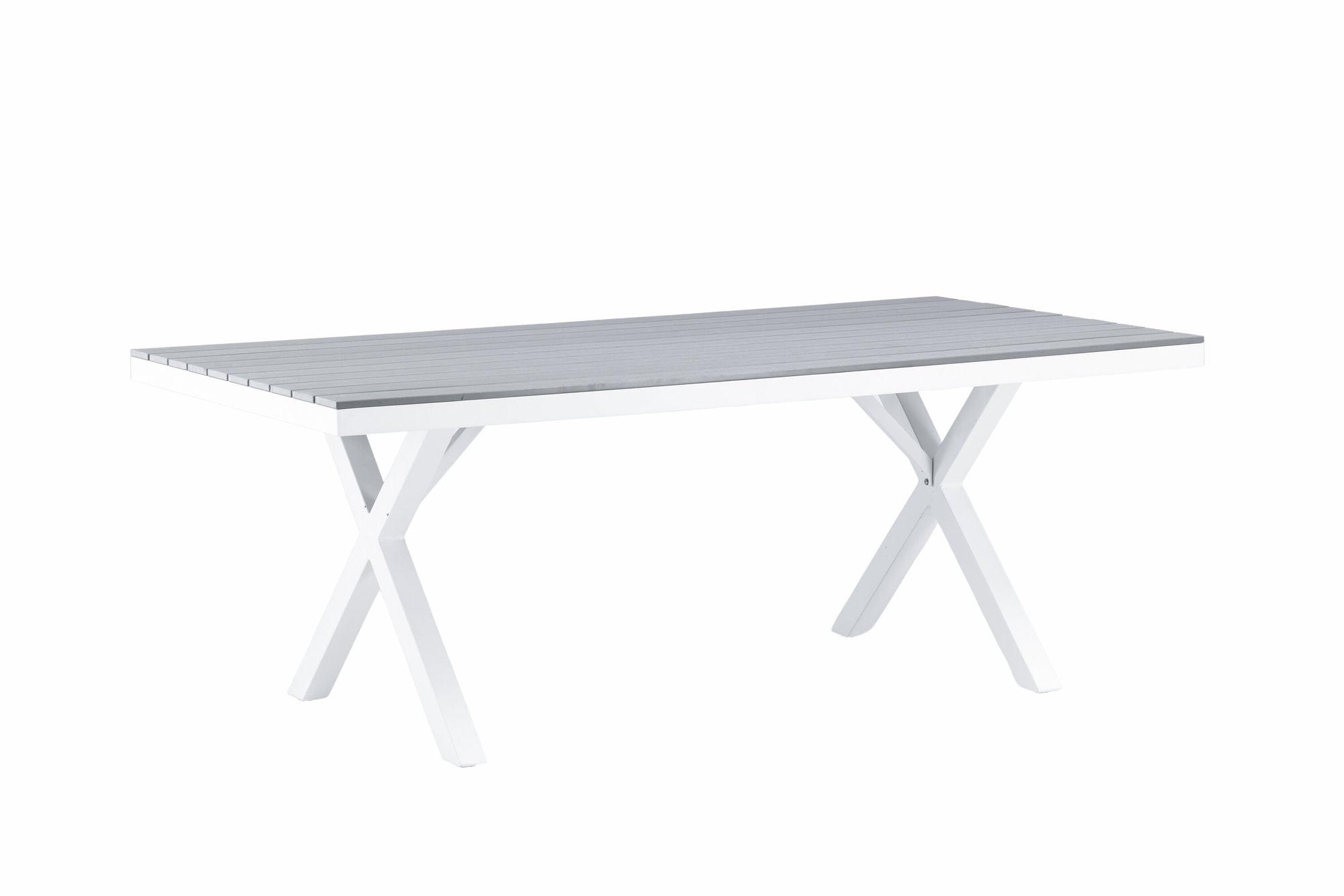 Venture Home Garcia Diningbord Alumnium - White / Light Grey Aintwood / Rectangular 100*200*