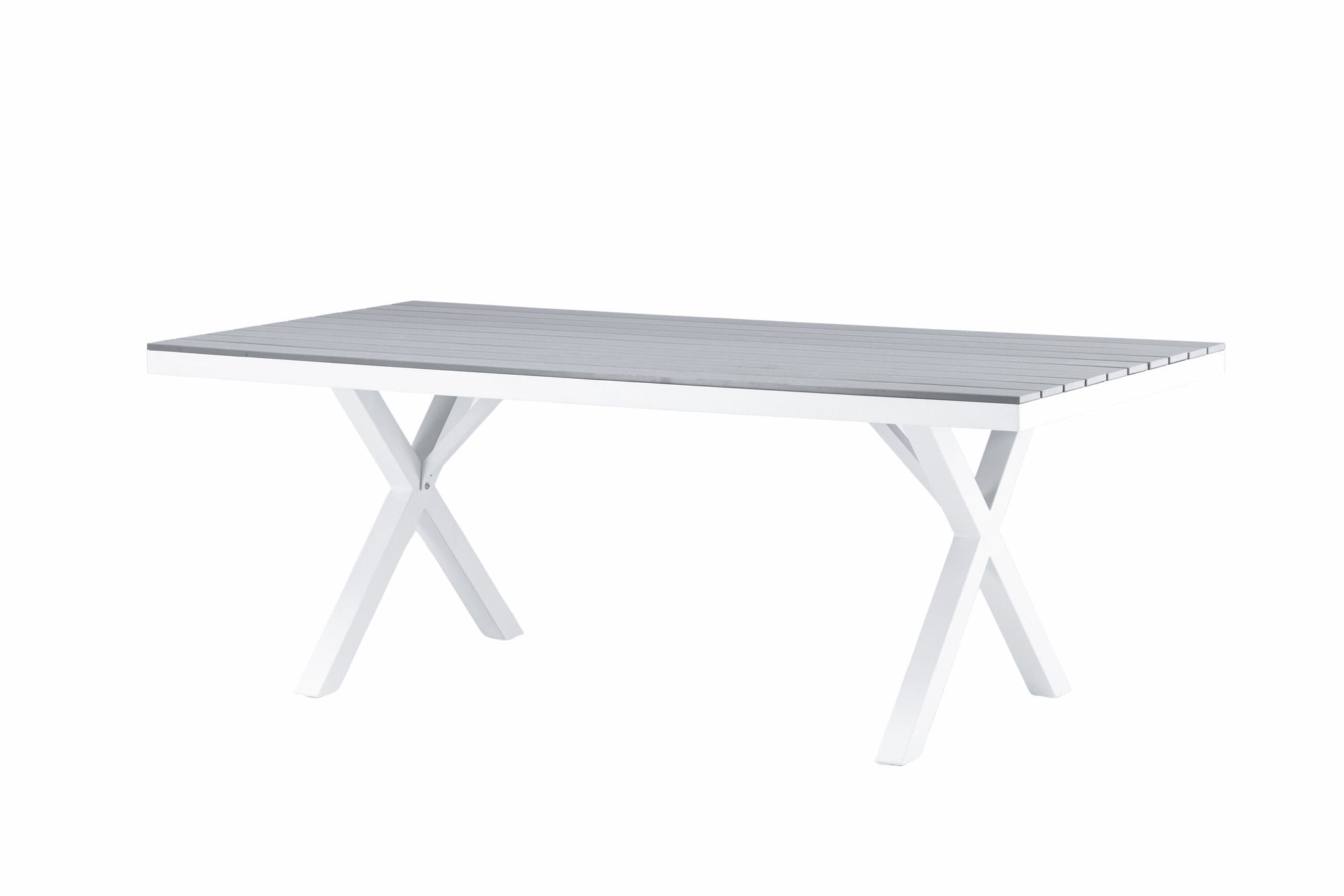 Venture Home Garcia Diningbord Alumnium - White / Light Grey Aintwood / Rectangular 100*200*