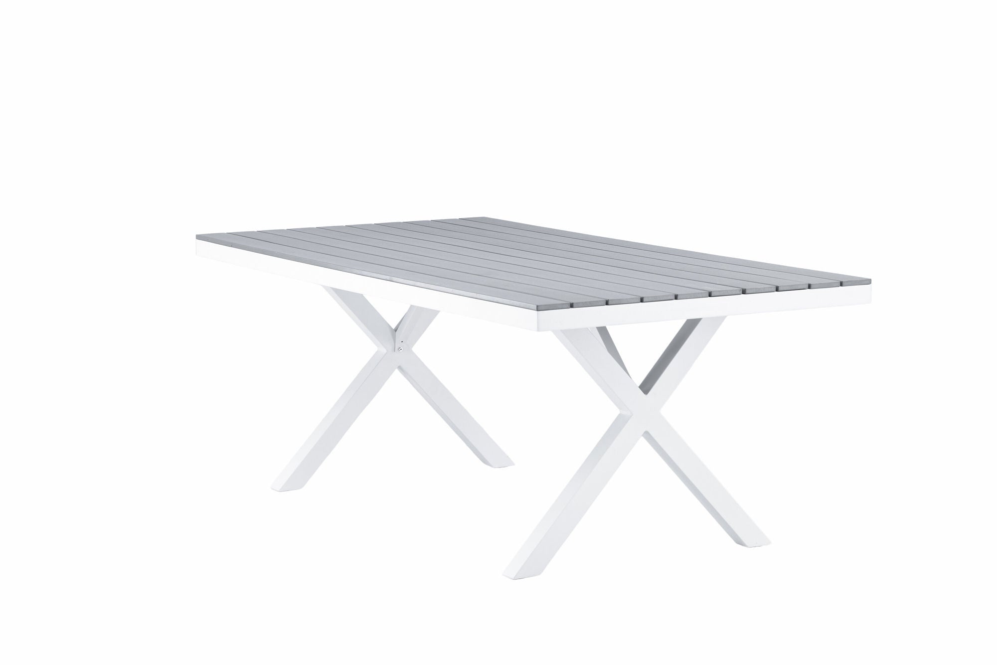 Venture Home Garcia Diningbord Alumnium - White / Light Grey Aintwood / Rectangular 100*200*