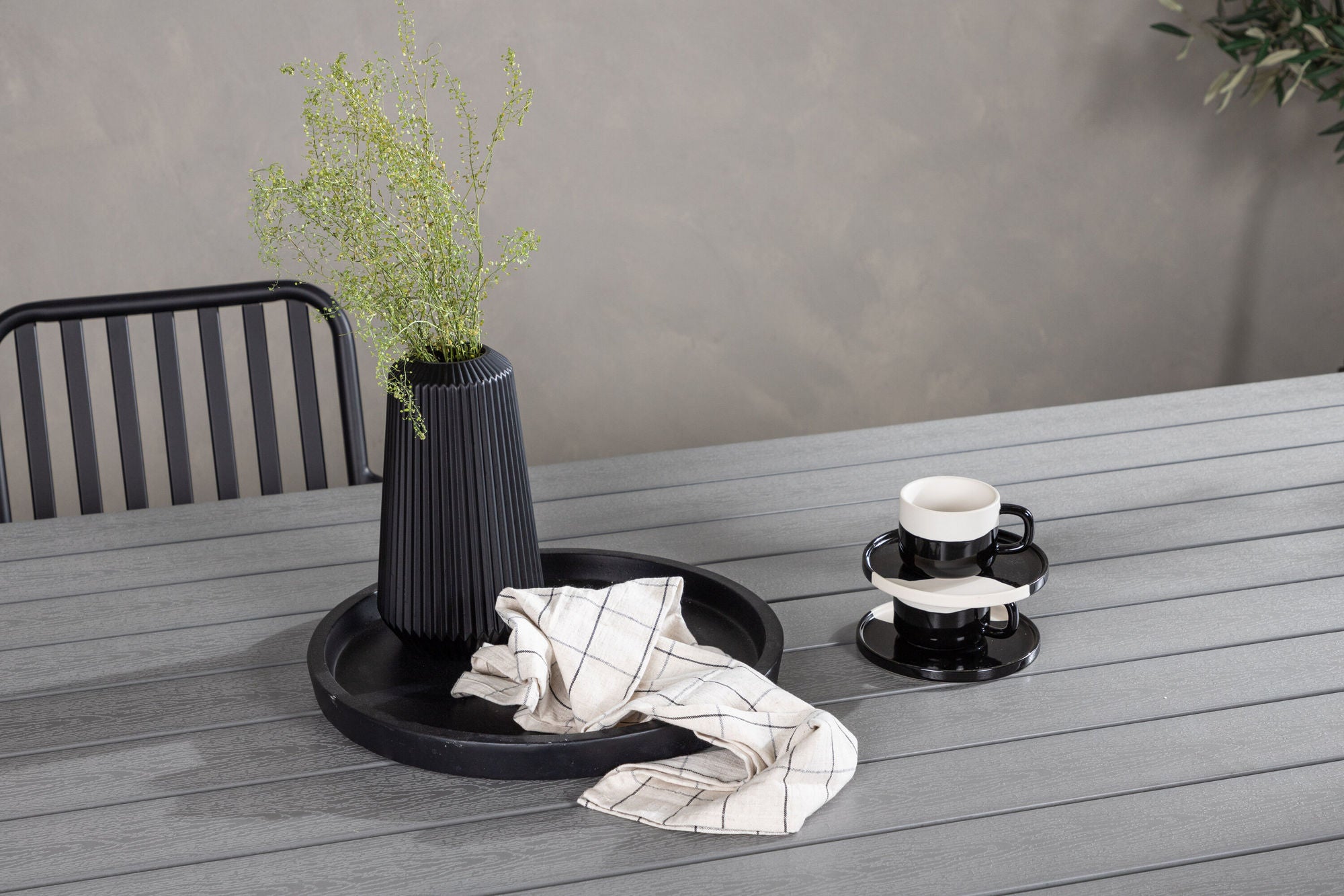 Venture Home Garcia Diningbord Alumnium - White / Light Grey Aintwood / Rectangular 100*200*