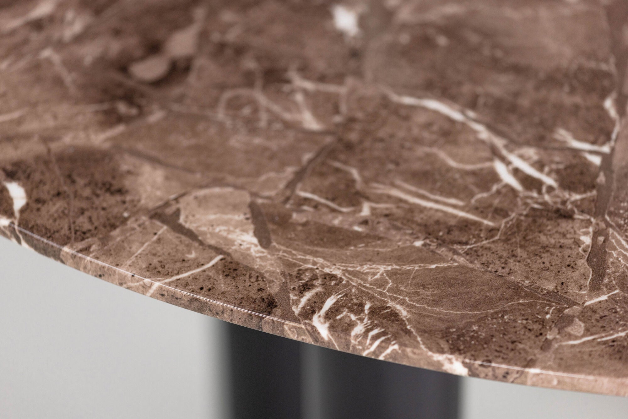 Vind Havsten spisebord - Mocca / Dark grey Marblelook