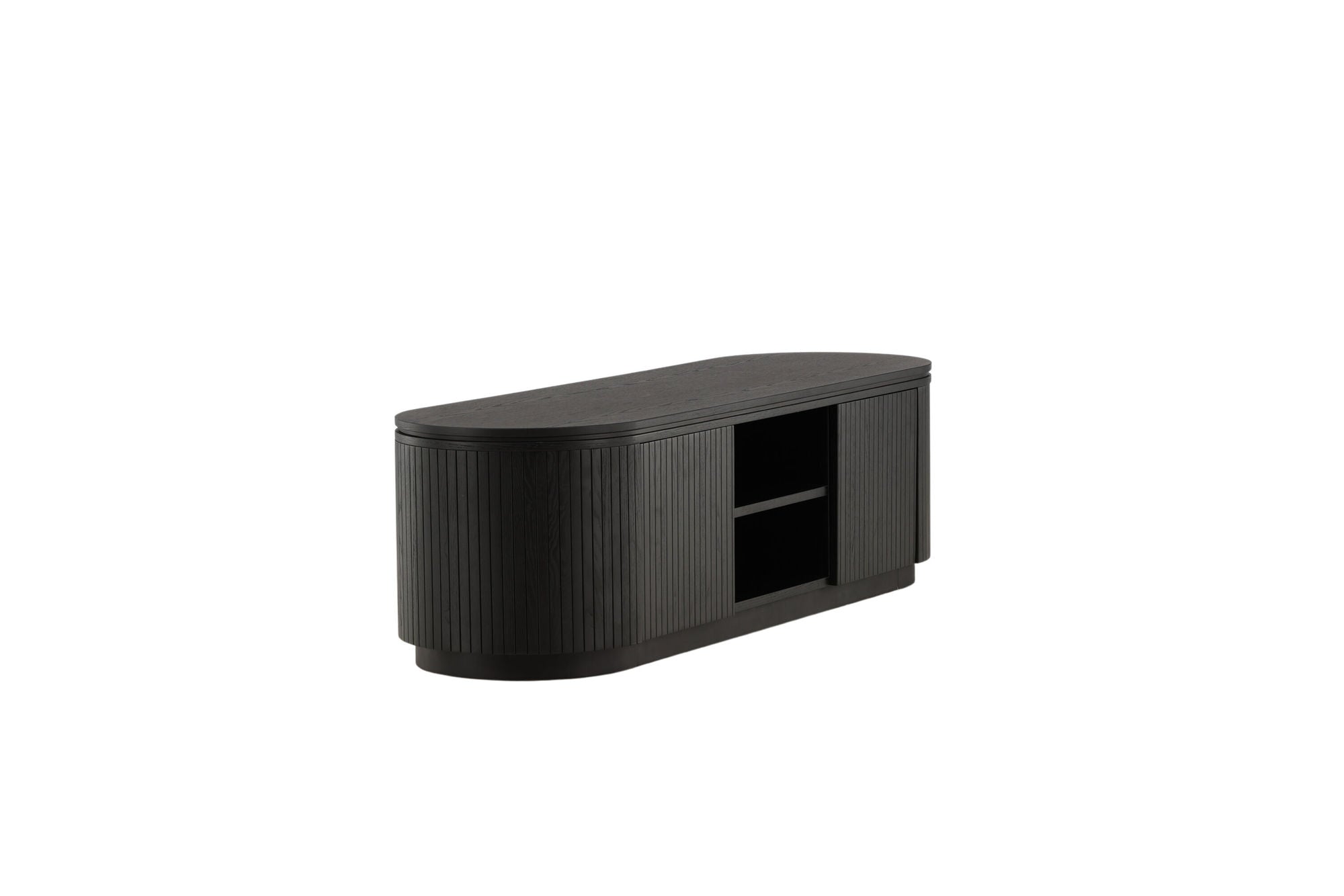 Vind Fjällbacka - Low skab - MDF Veneer / Black Oak/faneer