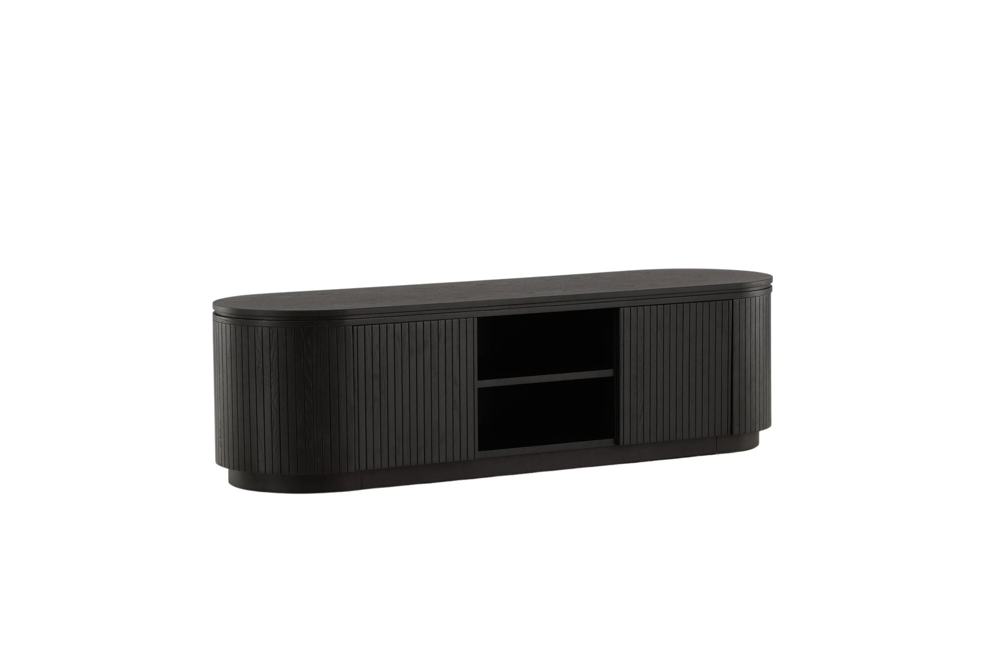 Vind Fjällbacka - Low skab - MDF Veneer / Black Oak/faneer