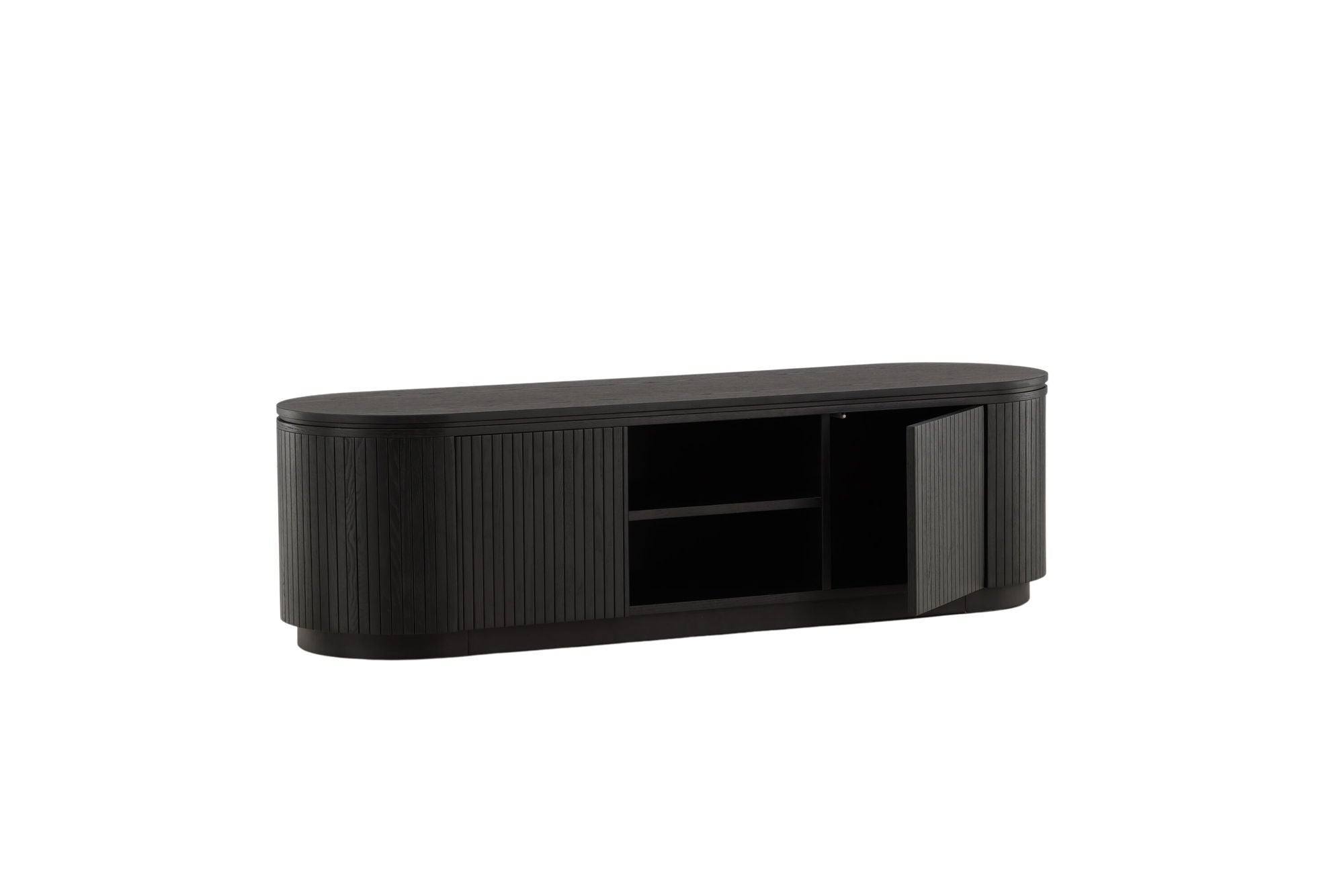 Vind Fjällbacka - Low skab - MDF Veneer / Black Oak/faneer