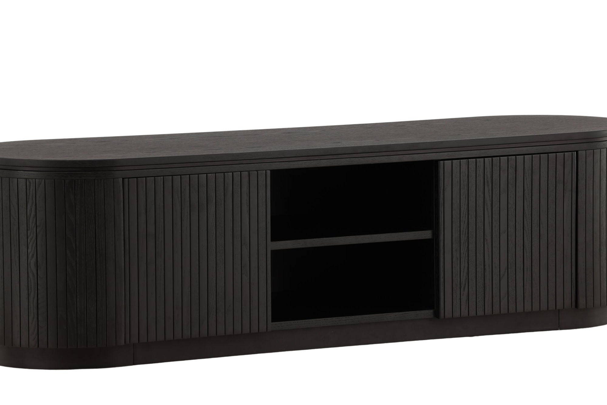 Vind Fjällbacka - Low skab - MDF Veneer / Black Oak/faneer