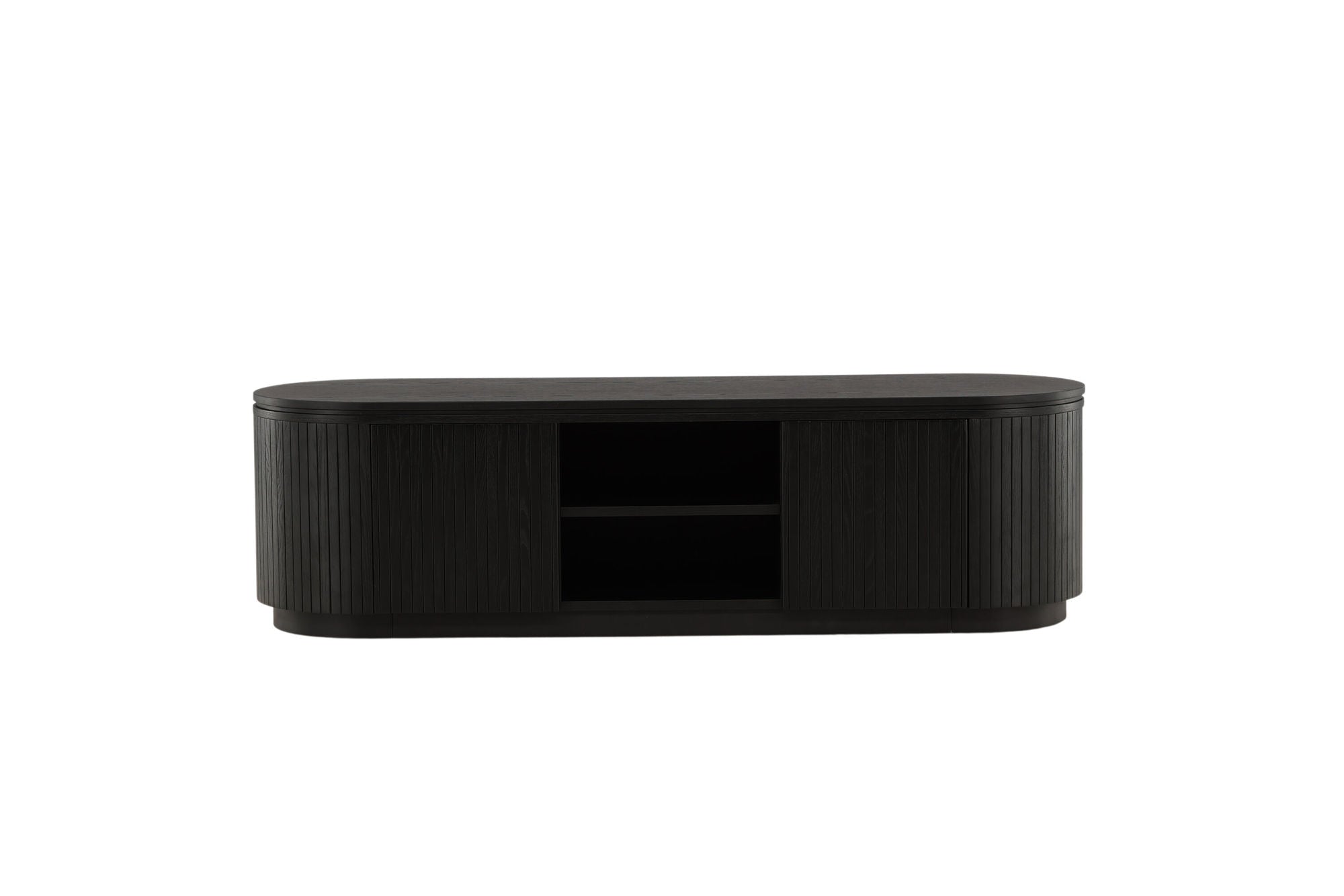 Vind Fjällbacka - Low skab - MDF Veneer / Black Oak/faneer