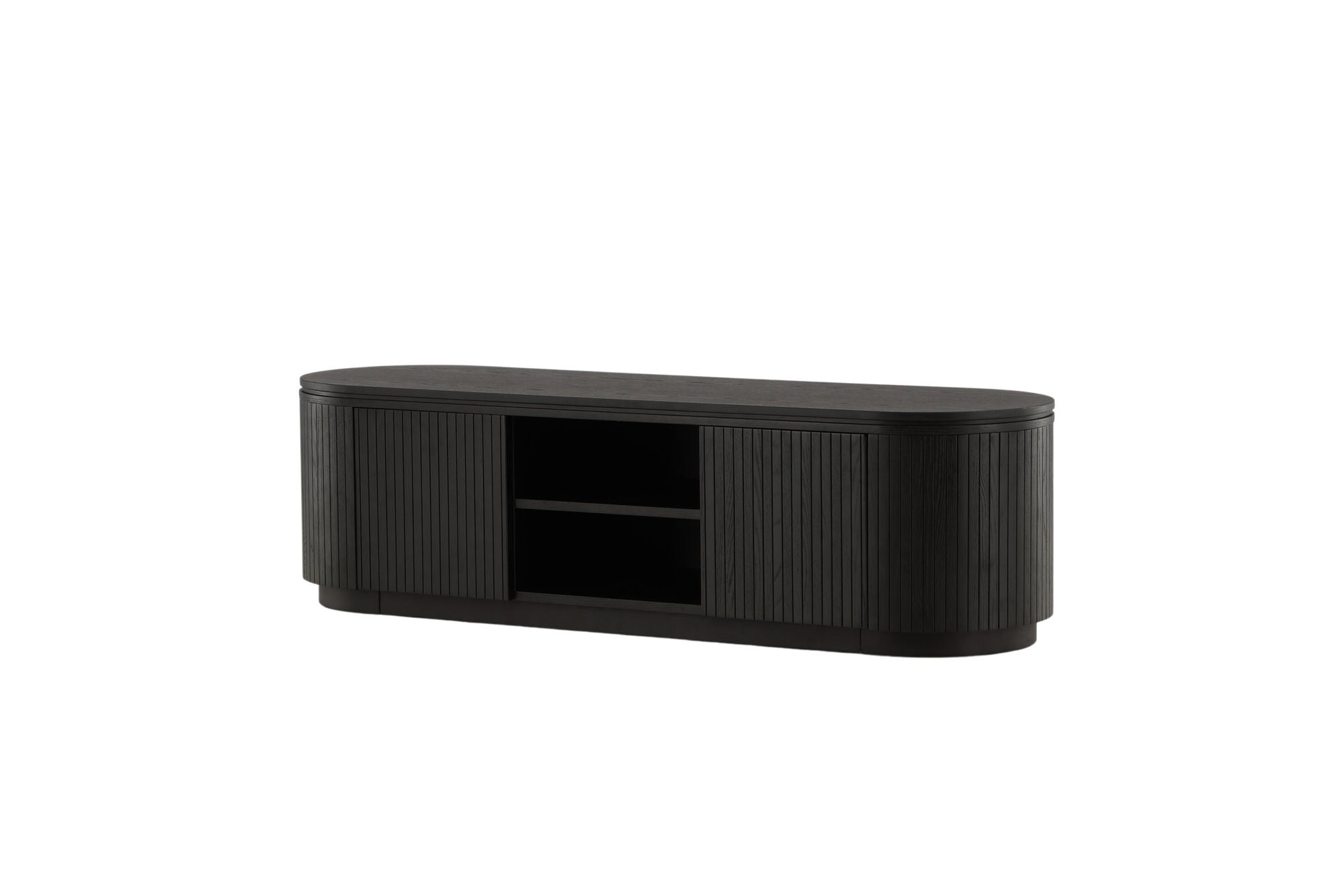 Vind Fjällbacka - Low skab - MDF Veneer / Black Oak/faneer