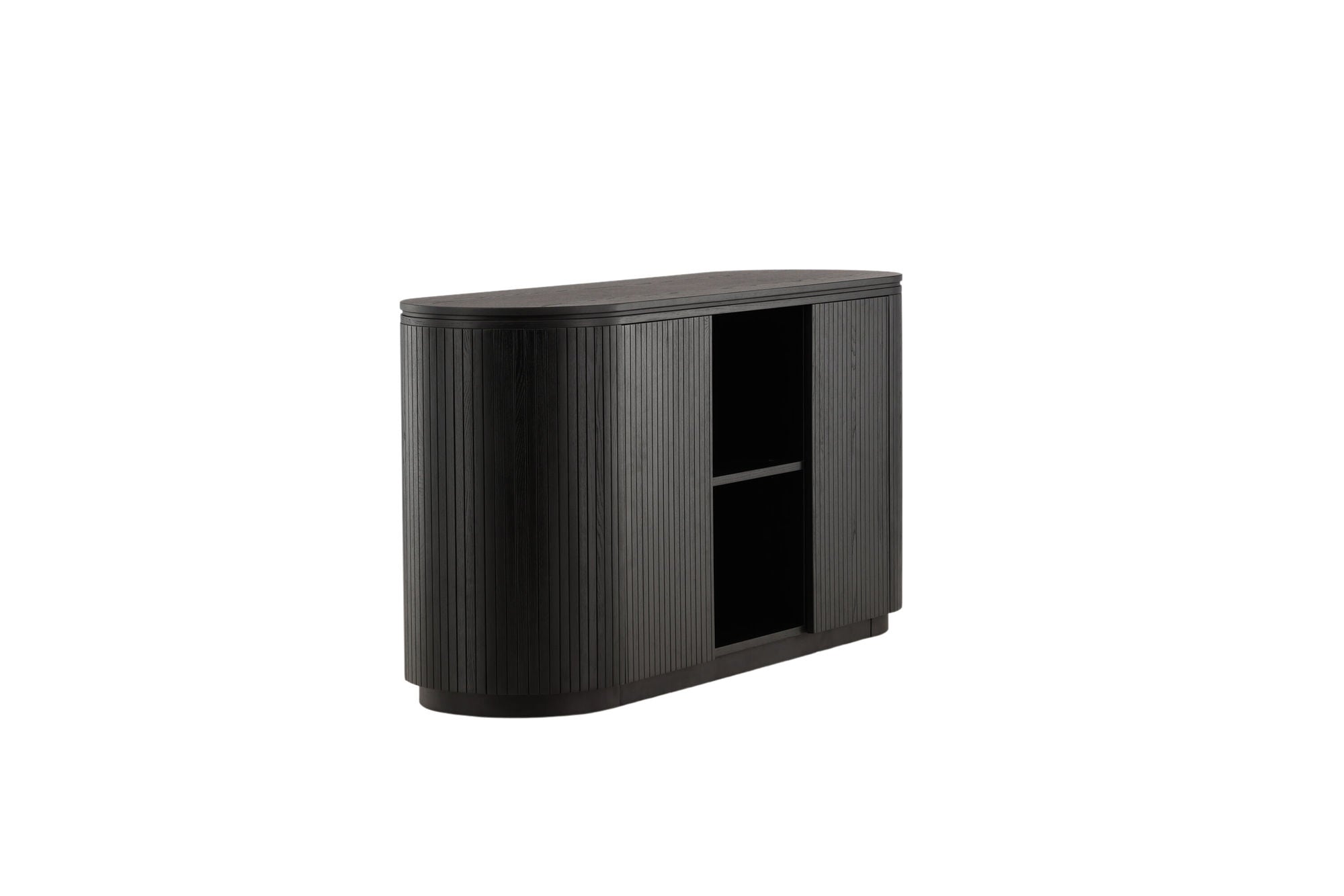 Vind Fjällbacka - High skab - MDF Veneer / Black Oak/faneer