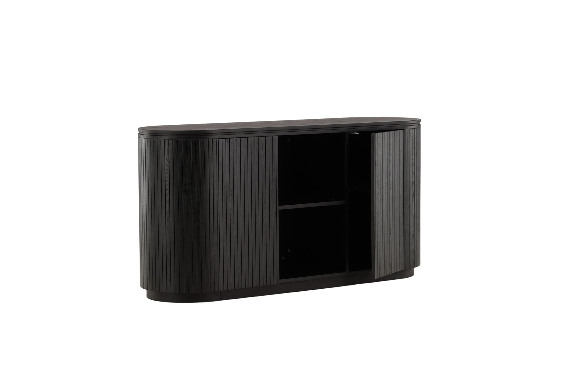 Vind Fjällbacka - High skab - MDF Veneer / Black Oak/faneer