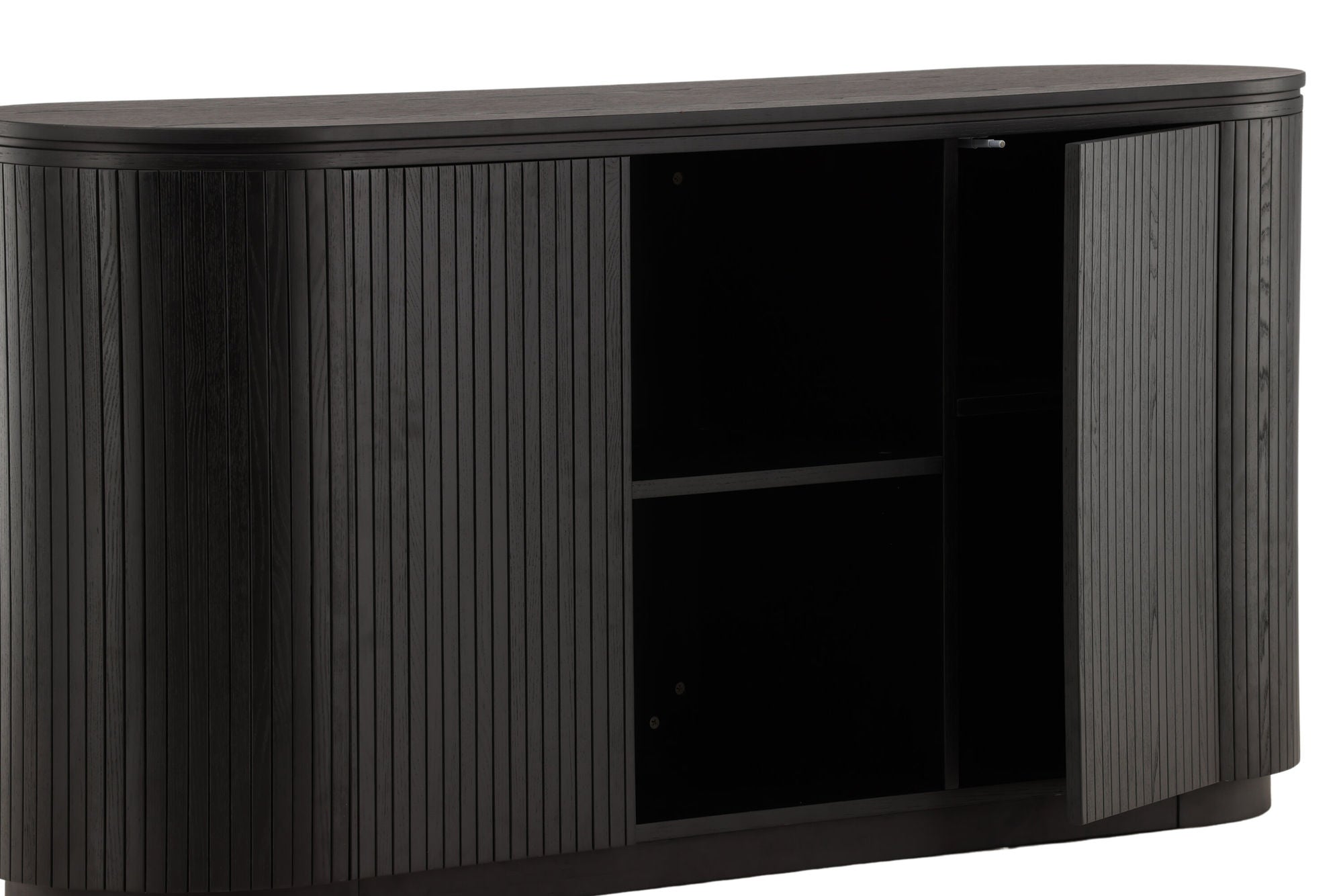 Vind Fjällbacka - High skab - MDF Veneer / Black Oak/faneer