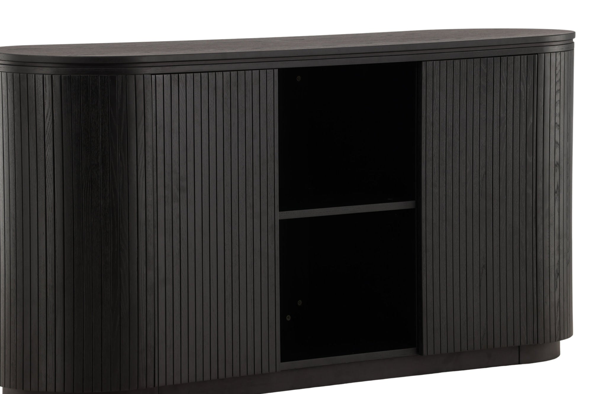 Vind Fjällbacka - High skab - MDF Veneer / Black Oak/faneer
