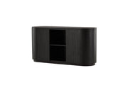 Vind Fjällbacka - High skab - MDF Veneer / Black Oak/faneer