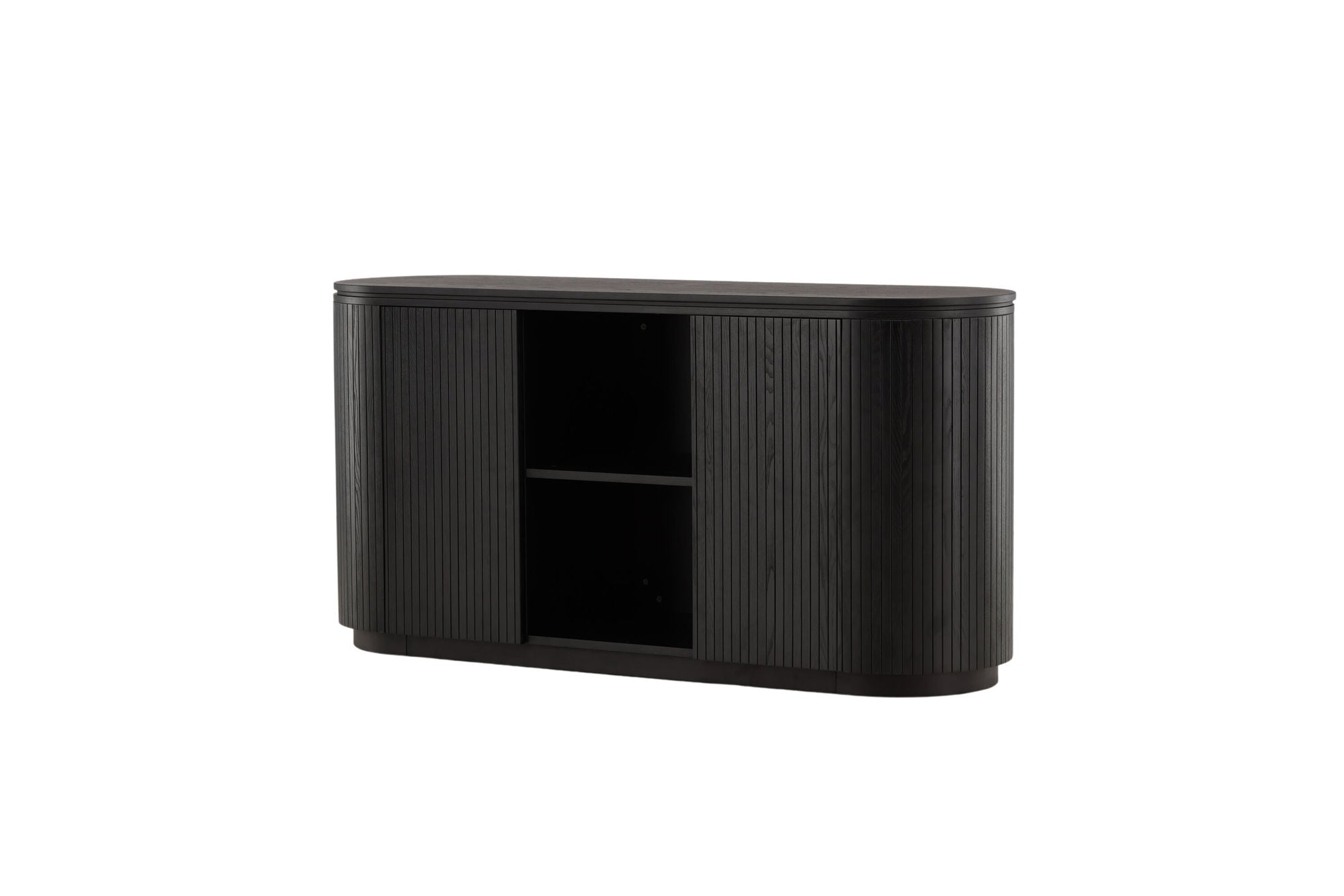 Vind Fjällbacka - High skab - MDF Veneer / Black Oak/faneer