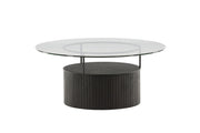Furniture Fashion Bovall Sofa bord - Black / Clear glass ⌀90