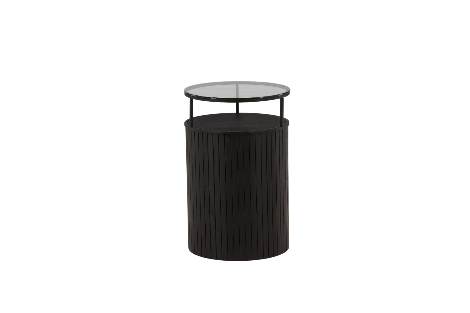 Furniture Fashion Bovall Side bord - Black / Clear glass ⌀37