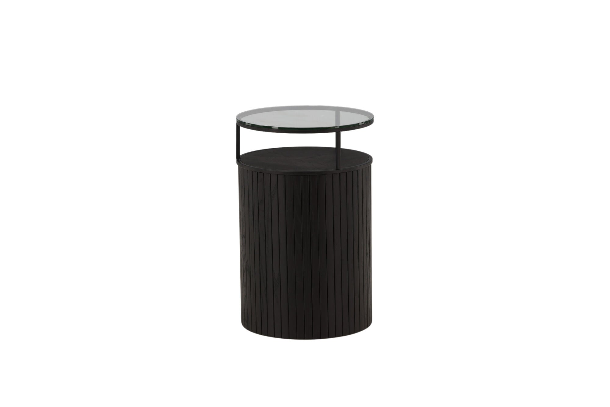 Furniture Fashion Bovall Side bord - Black / Clear glass ⌀37