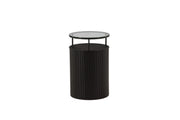 Furniture Fashion Bovall Side bord - Black / Clear glass ⌀37