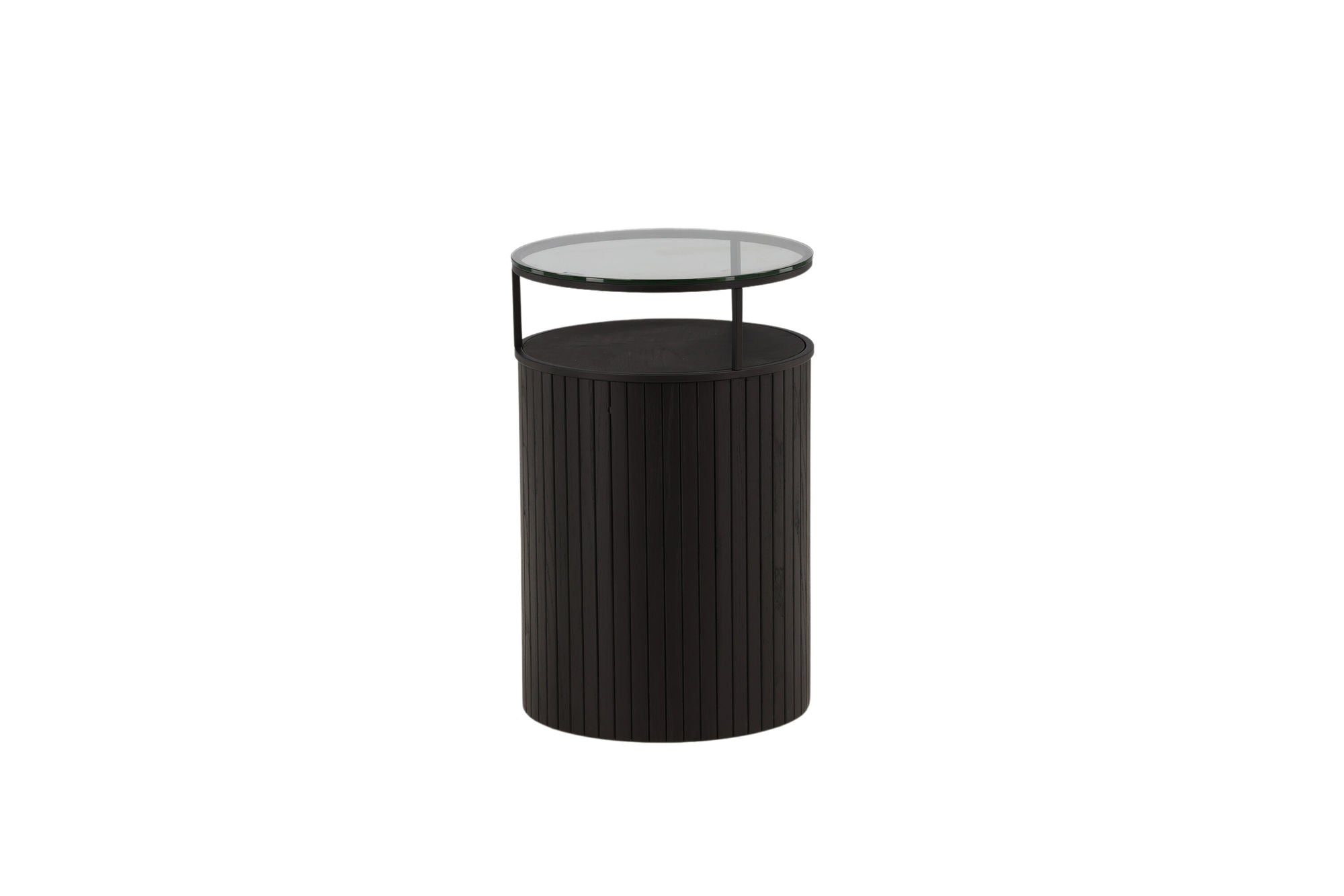 Furniture Fashion Bovall Side bord - Black / Clear glass ⌀37