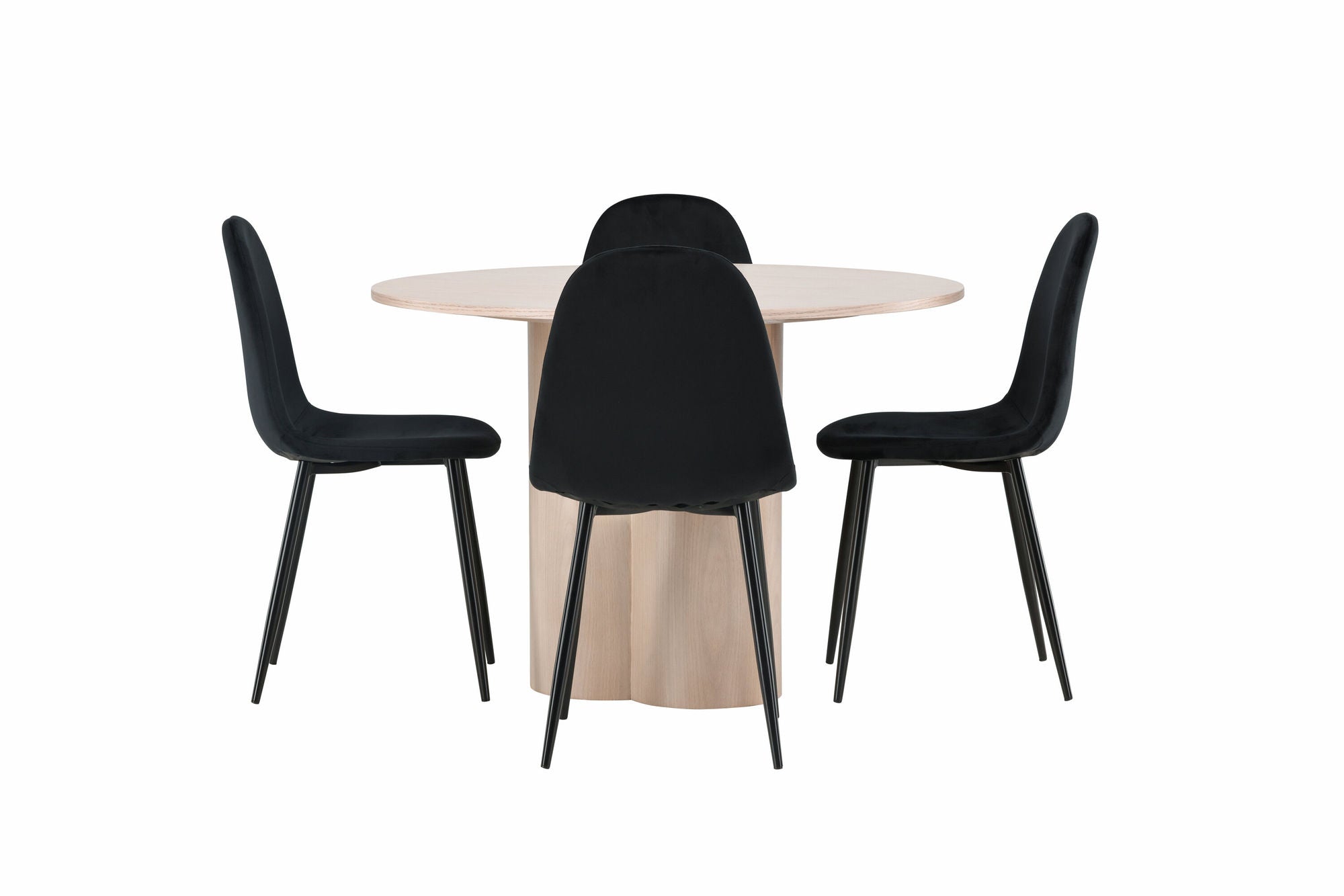 Venture Home OliviaDiningbord-WhiteWashVeneer+PolarDiningstol-Blacklegs/BlackVelvet_4