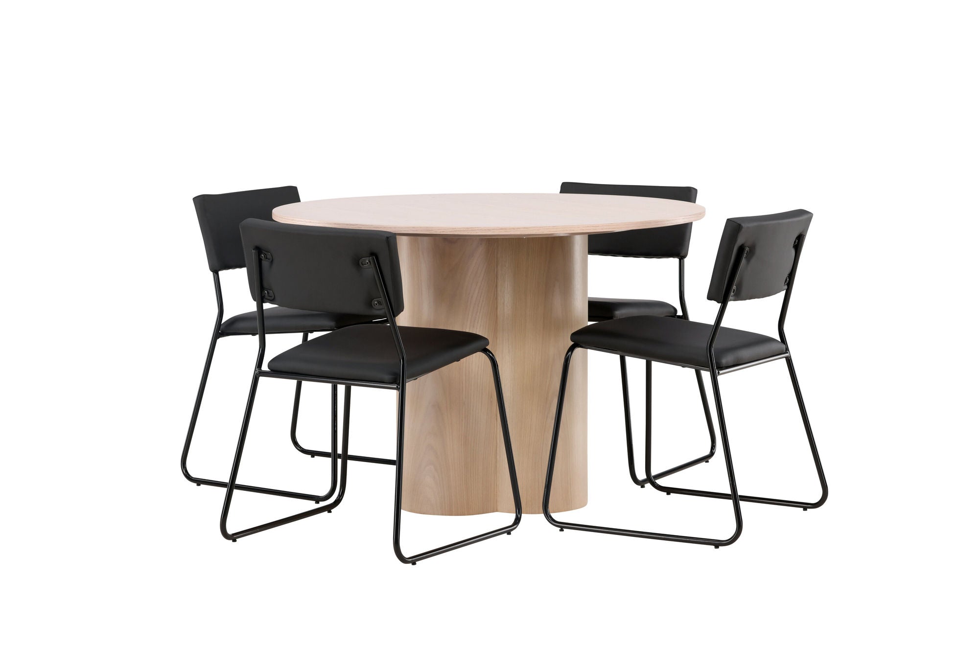 Venture Home OliviaDiningbord-WhiteWashVeneer+Kenthstol-Black/BlackPU_4