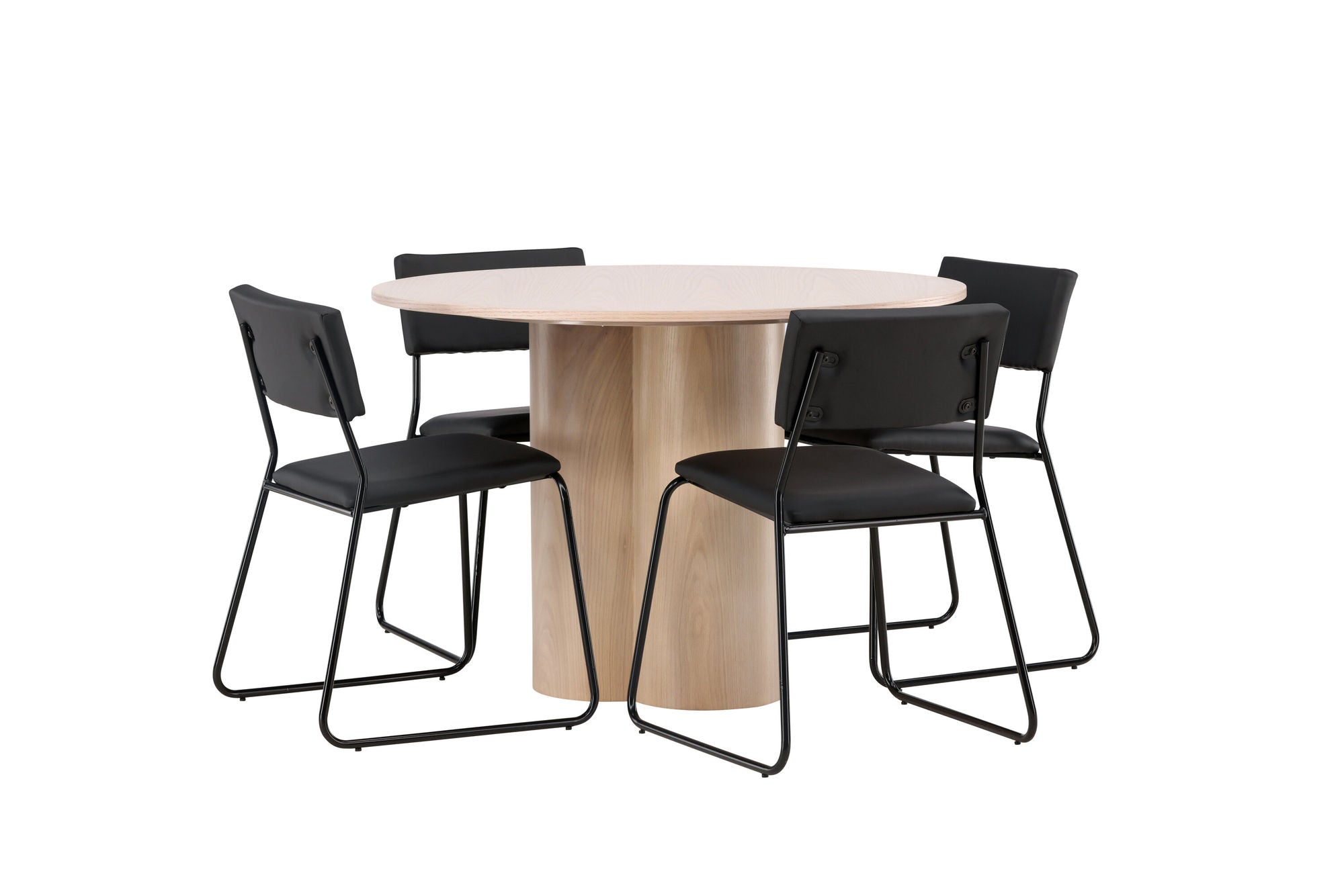 Venture Home OliviaDiningbord-WhiteWashVeneer+Kenthstol-Black/BlackPU_4