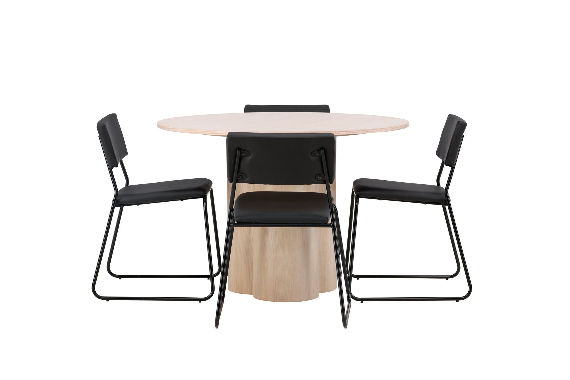 Venture Home OliviaDiningbord-WhiteWashVeneer+Kenthstol-Black/BlackPU_4