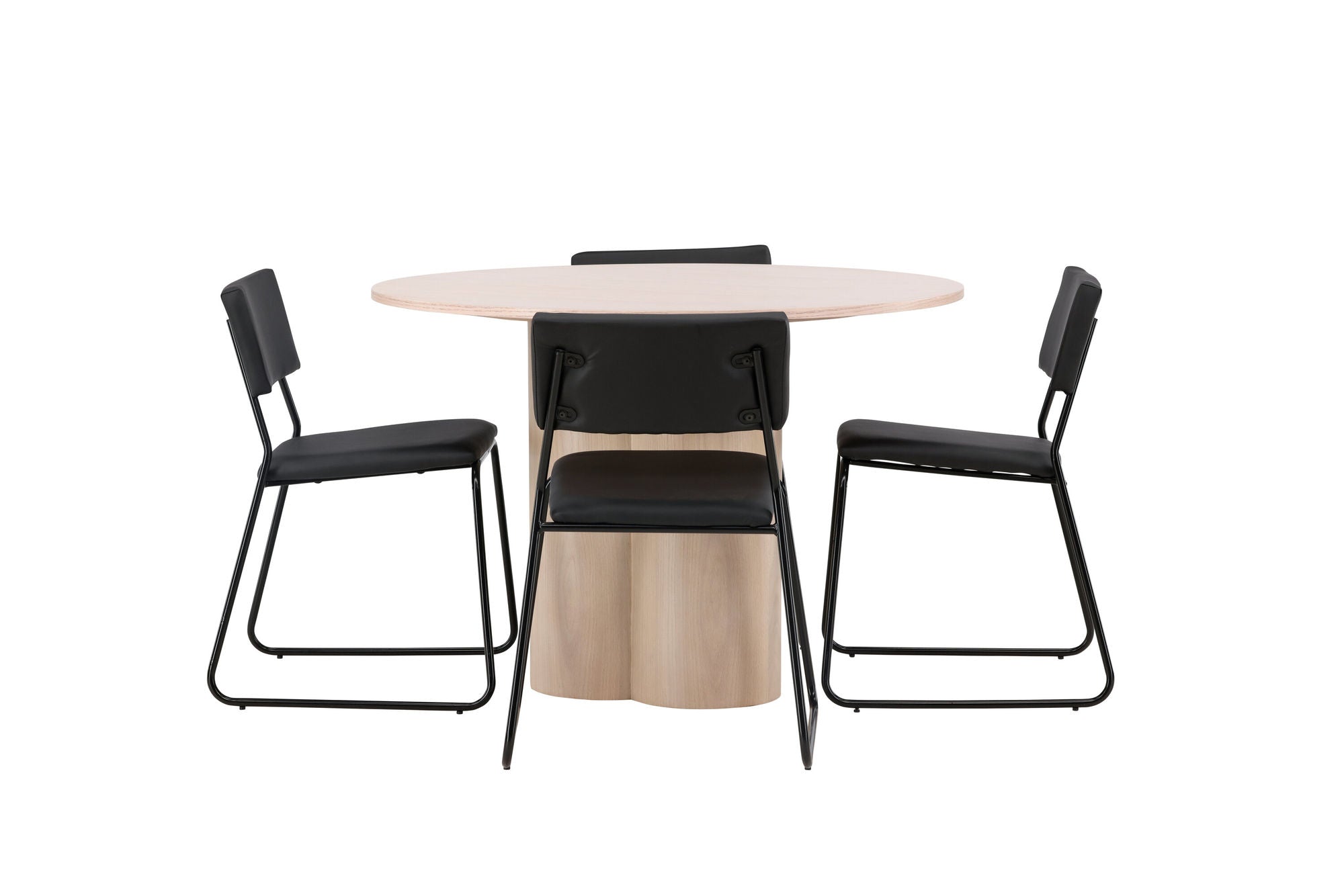 Venture Home OliviaDiningbord-WhiteWashVeneer+Kenthstol-Black/BlackPU_4