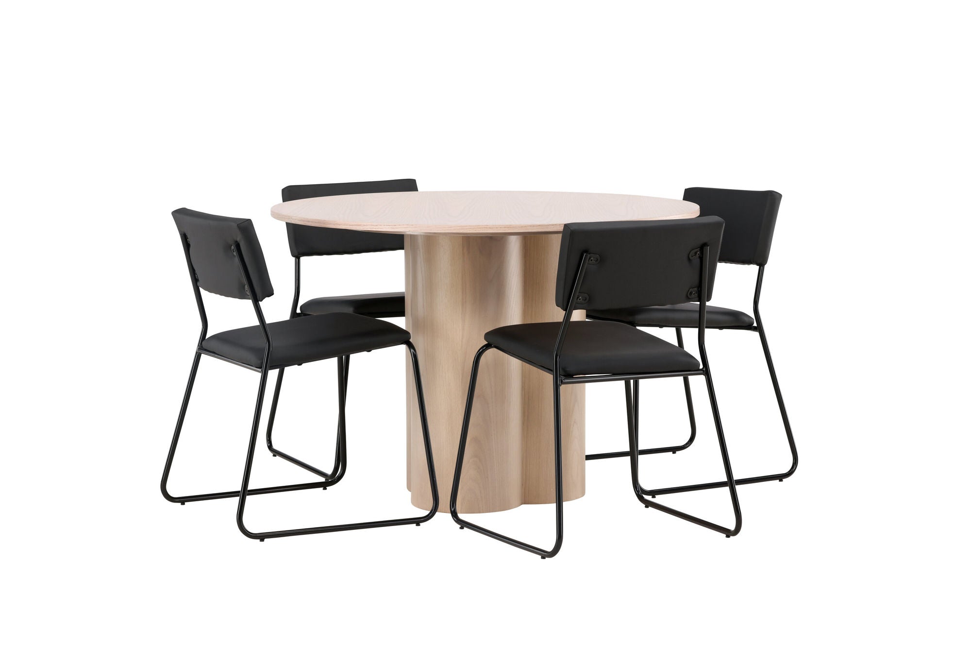 Venture Home OliviaDiningbord-WhiteWashVeneer+Kenthstol-Black/BlackPU_4