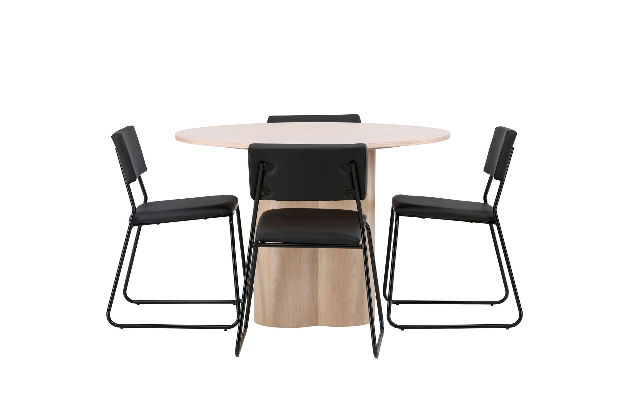 Venture Home OliviaDiningbord-WhiteWashVeneer+Kenthstol-Black/BlackPU_4