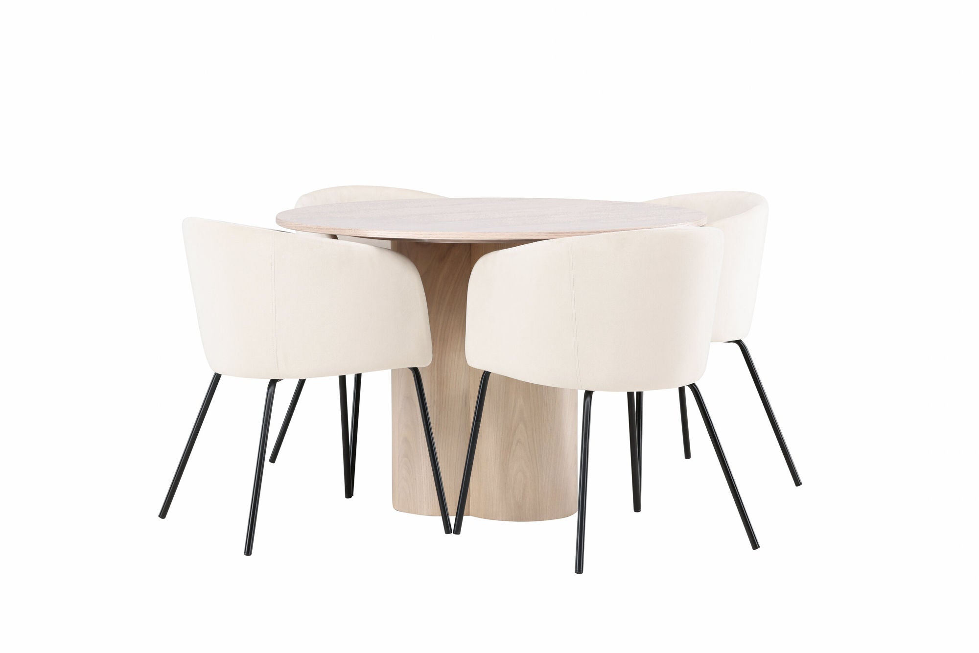 Venture Home OliviaDiningbord-WhiteWashVeneer+Beritstol-Black/BeigeVelvet_4