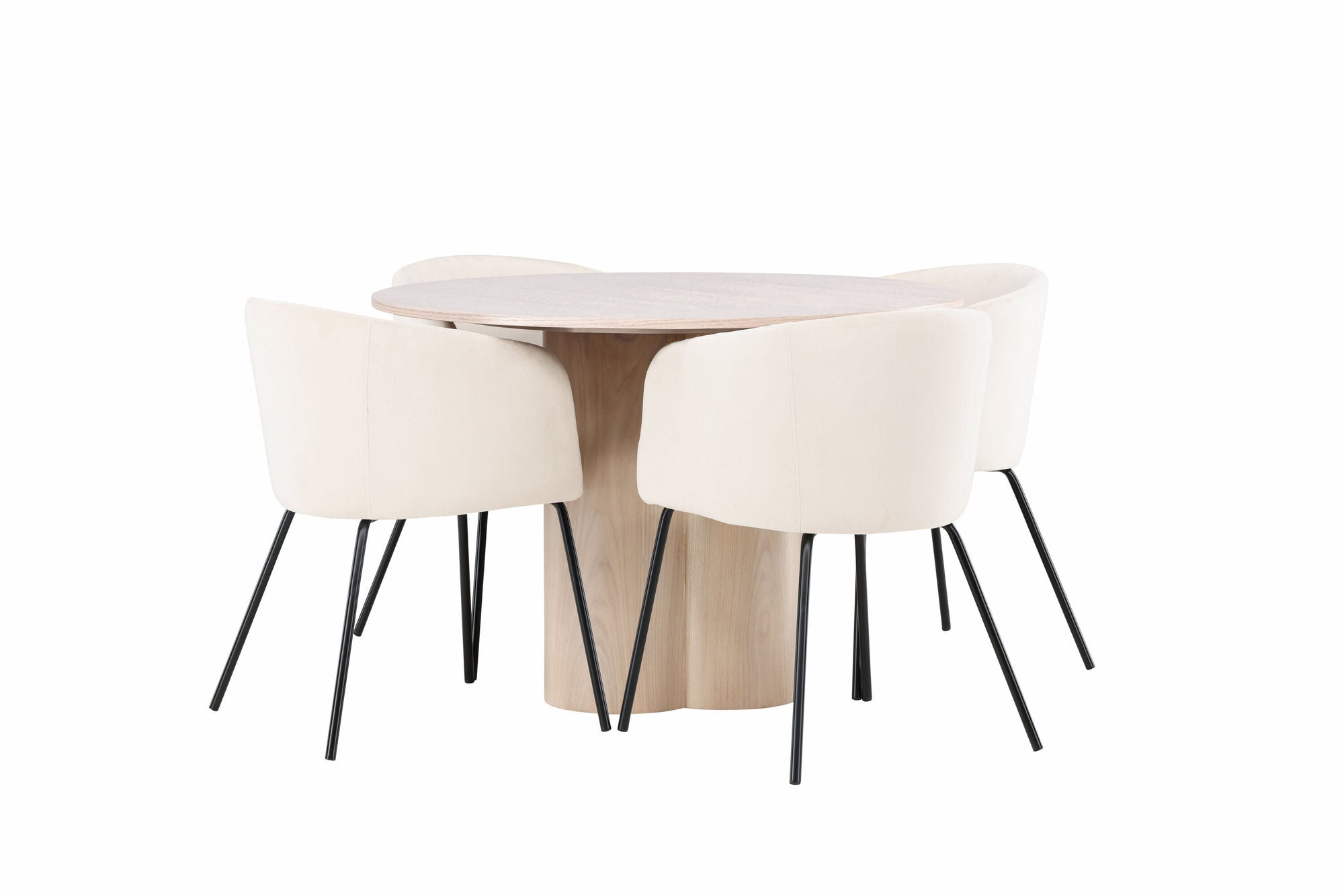 Venture Home OliviaDiningbord-WhiteWashVeneer+Beritstol-Black/BeigeVelvet_4