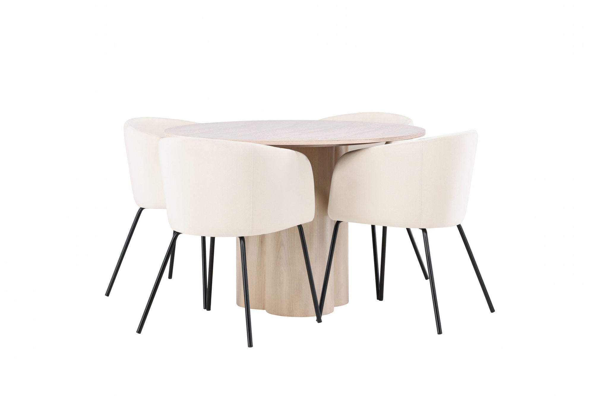 Venture Home OliviaDiningbord-WhiteWashVeneer+Beritstol-Black/BeigeVelvet_4