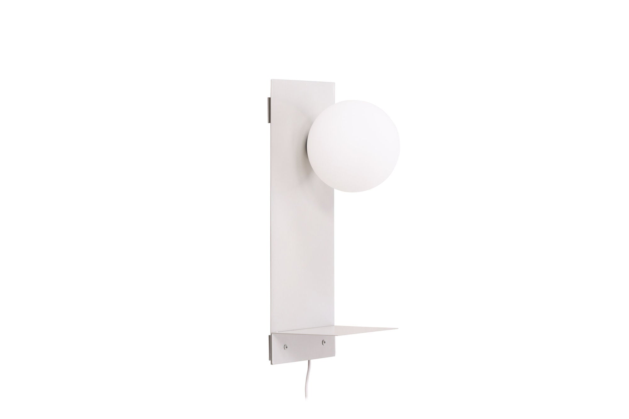Venture Home Troyes Wall lampe - Light grey / White glass