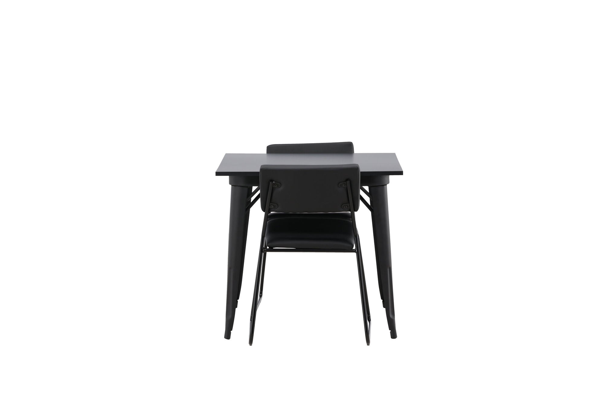 Venture Home Tempe spisebord - Black / Black MDF +Kenth stol - Black / Black PU _2