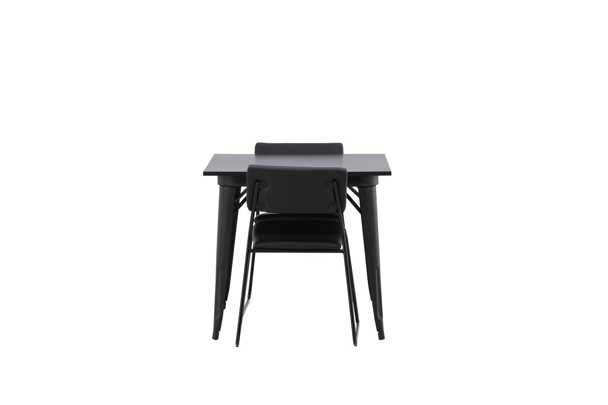 Venture Home Tempe spisebord - Black / Black MDF +Kenth stol - Black / Black PU _2