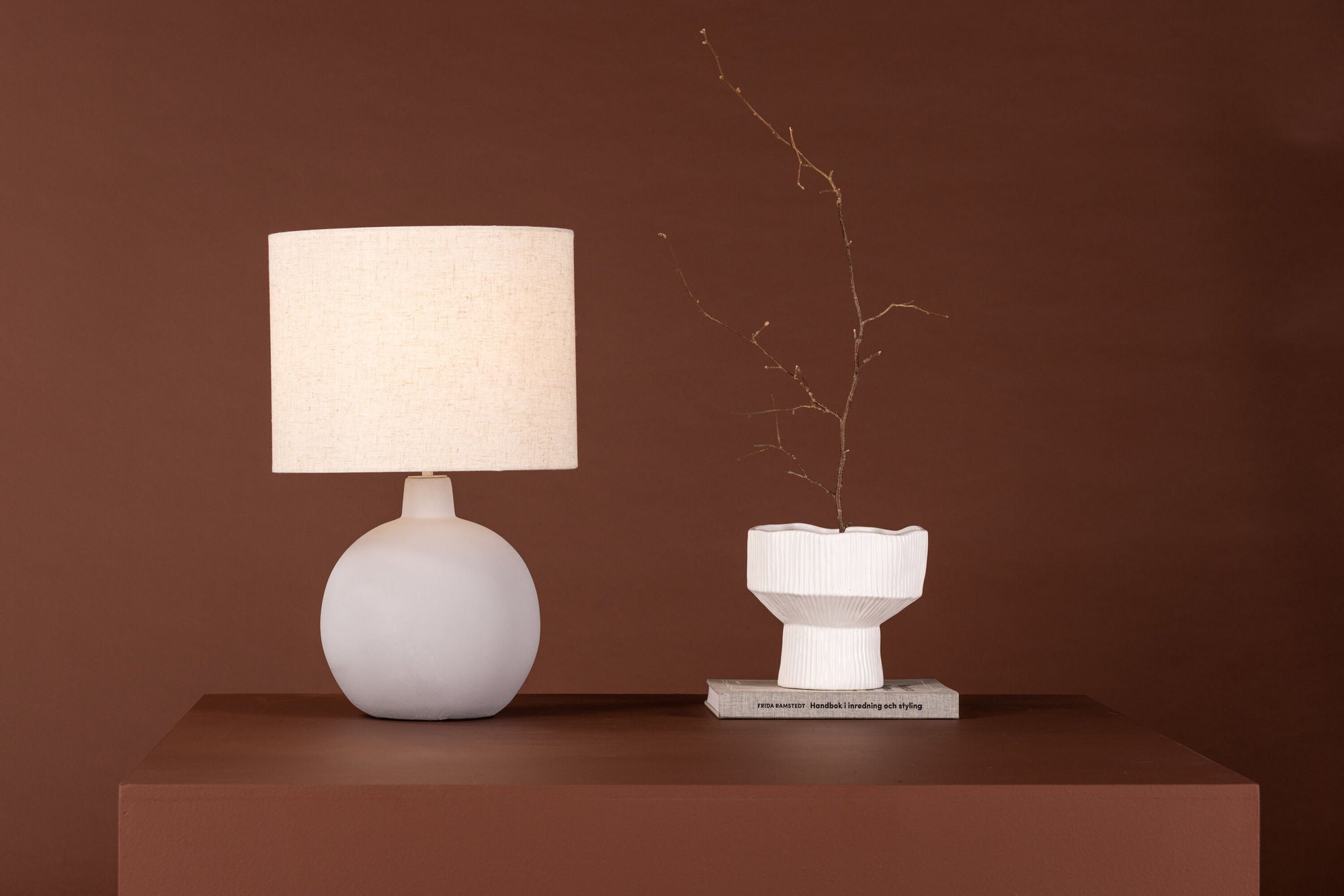 Venture Home Torcello bord lampe - Grey / Beige linen