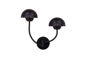 Vind Lyckorna Wall lampe - / Black Metal