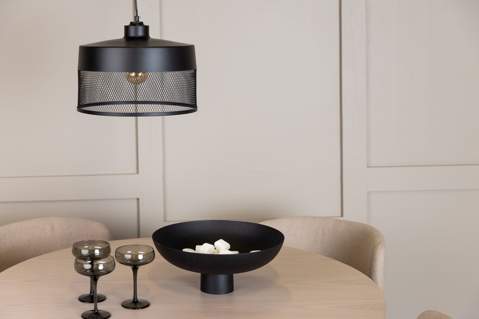 Venture Home Toulon - Wide Pendant lampe - Black / Black