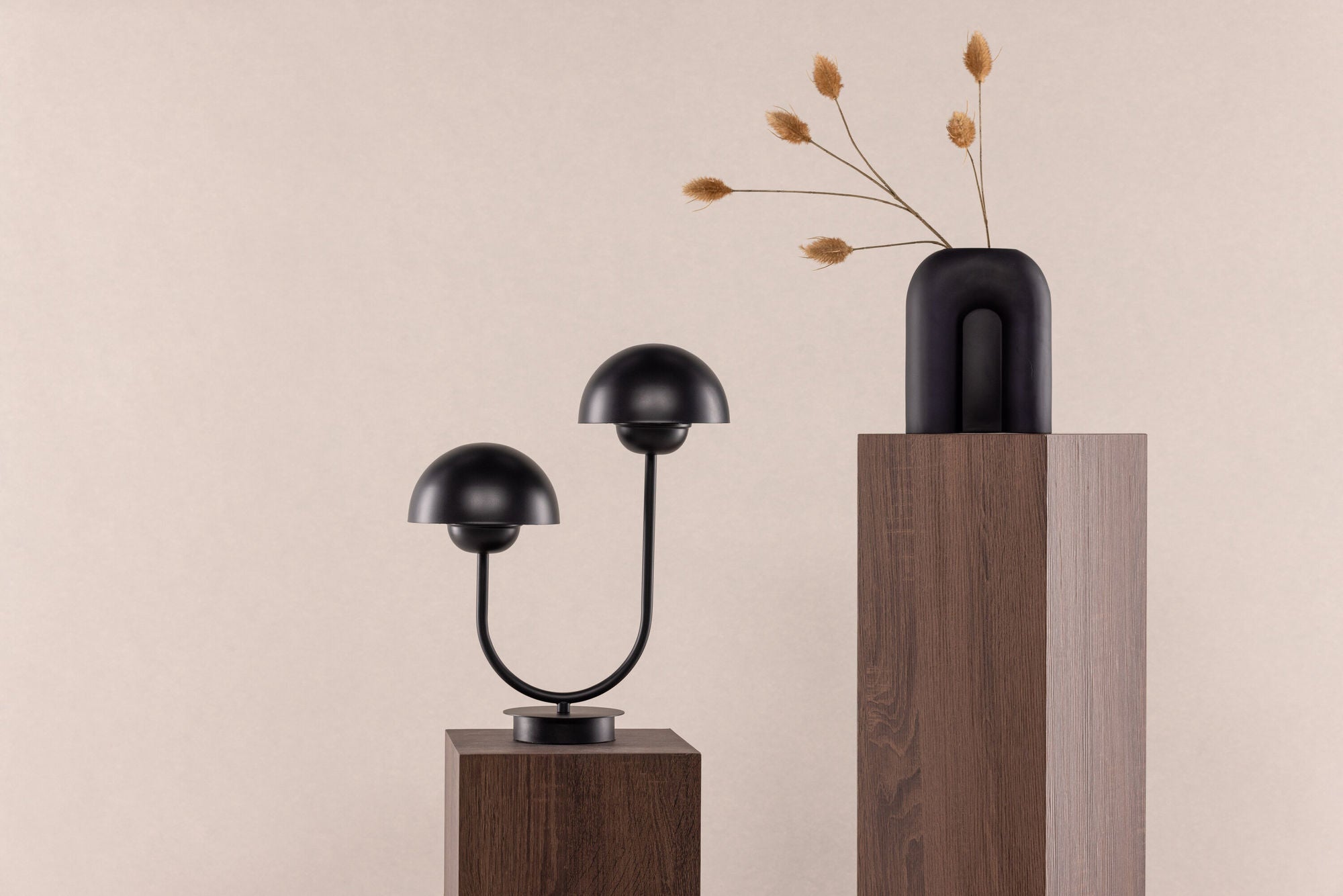 Vind Lyckorna bord lampe - / Black Metal