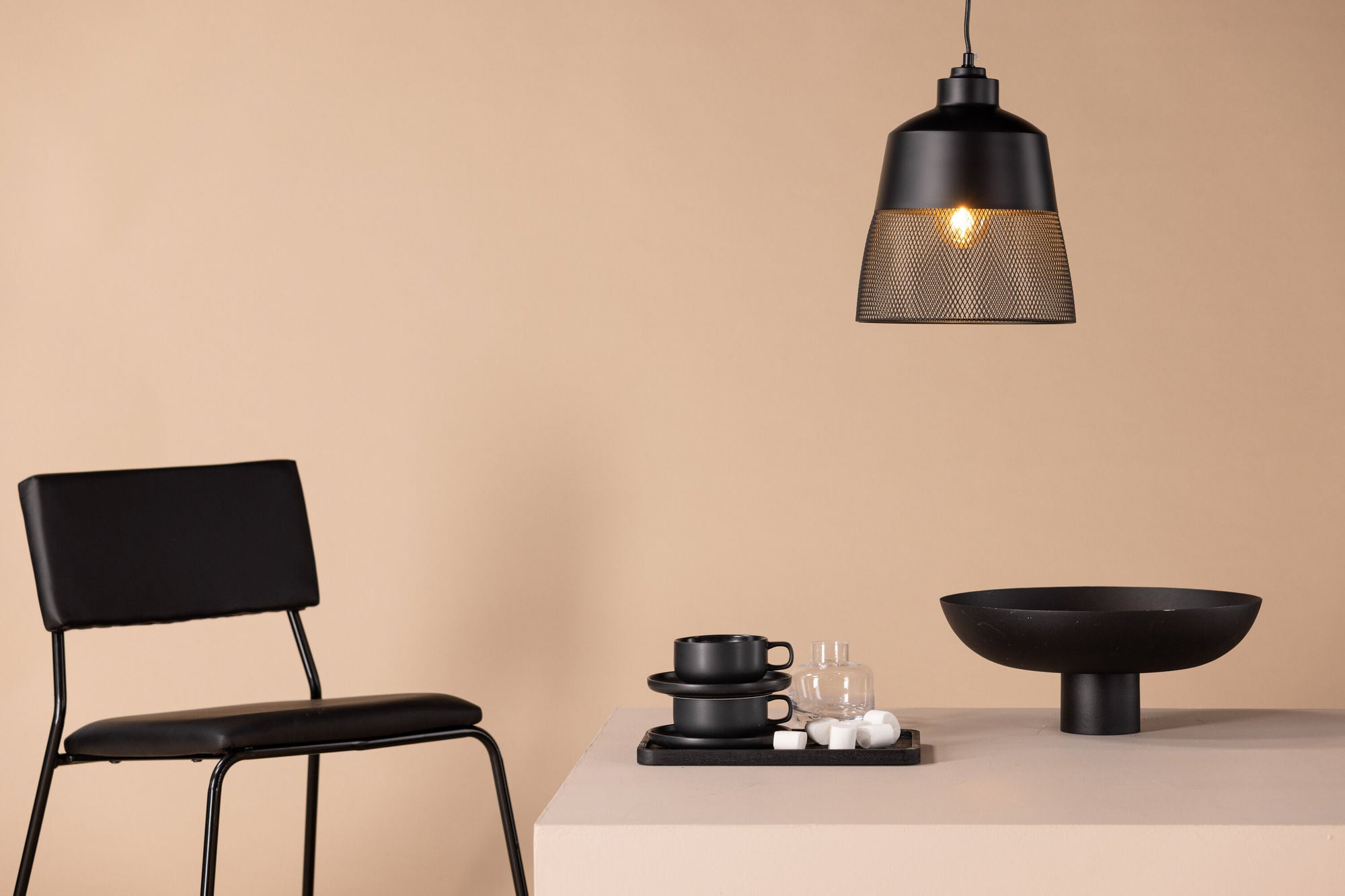 Venture Home Toulon -Tall Pendant lampe - Black / Black