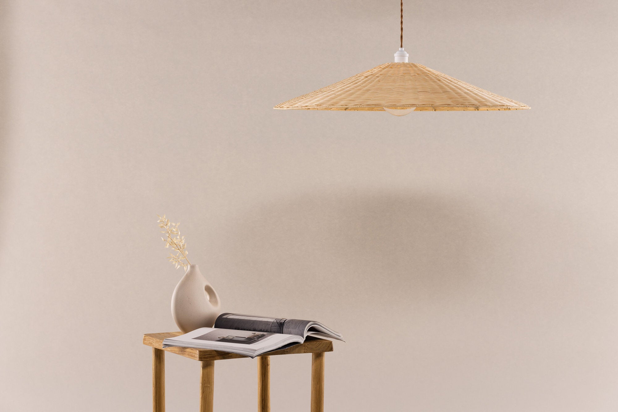 Vind Herrestad Pendant lampe - Nature / Nature Rattan