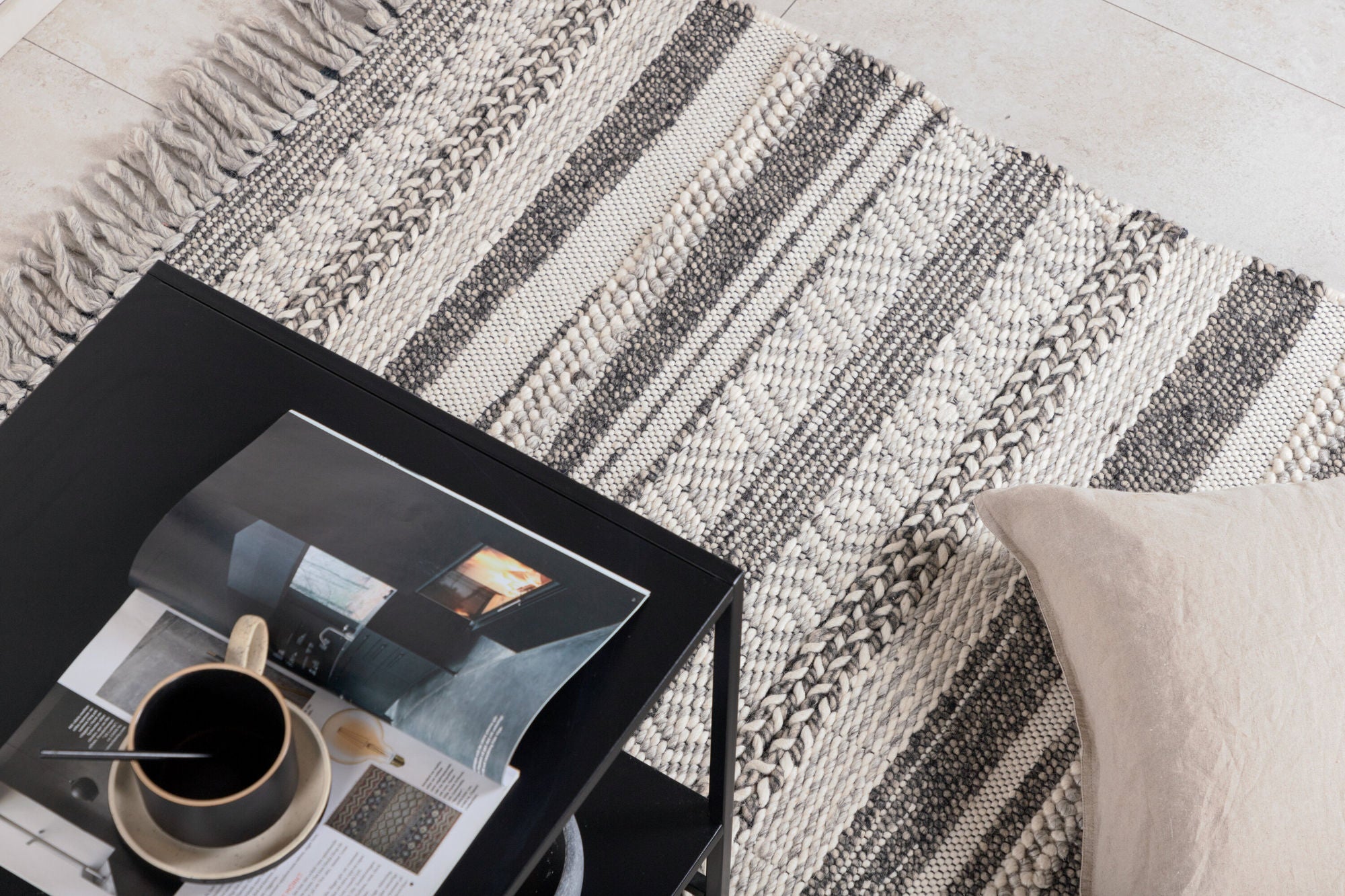 Venture Home Alwar Wool Carpet - 170*240 - Dark grey