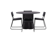 Venture Home OliviaDiningbord-Black/BlackVeneer+Kenthstol-Black/BlackPU_4