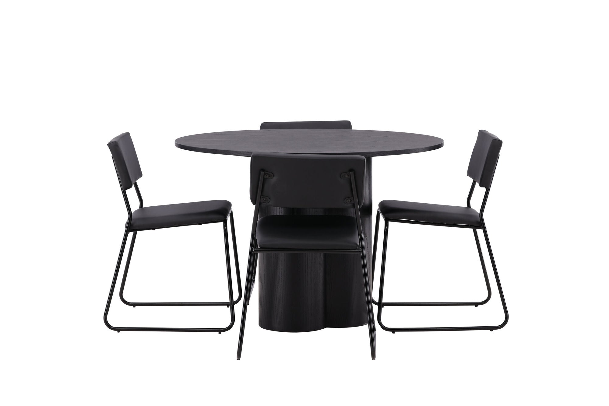 Venture Home OliviaDiningbord-Black/BlackVeneer+Kenthstol-Black/BlackPU_4
