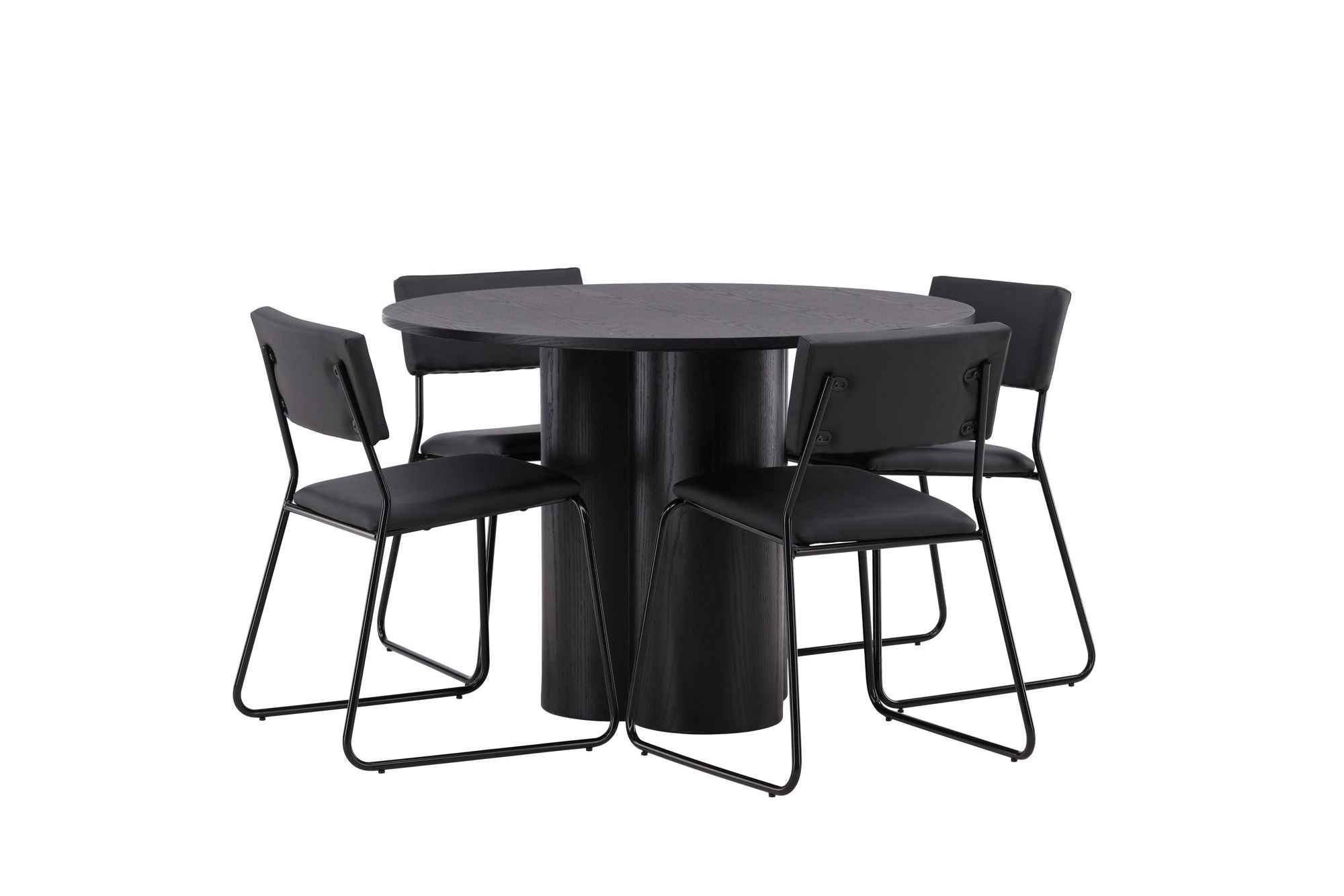 Venture Home OliviaDiningbord-Black/BlackVeneer+Kenthstol-Black/BlackPU_4