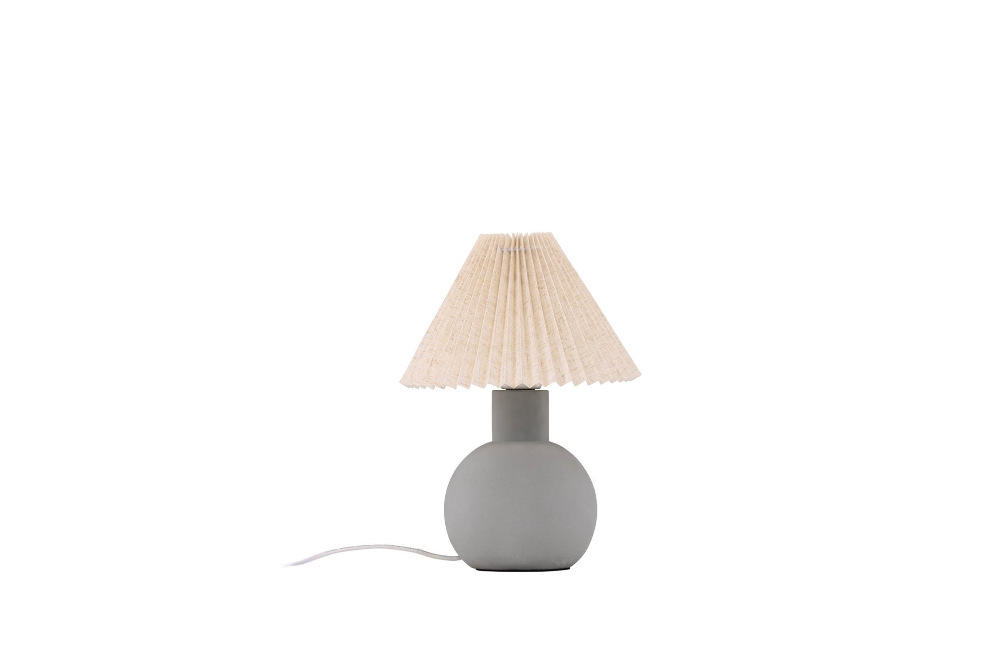 Vind Älvsborg bord lampe - Concrete / Brown Fabric